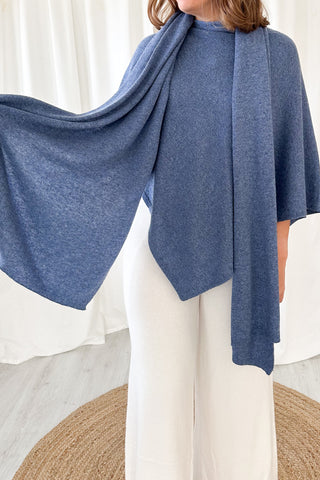 Cashmere Cloud huivi, denim blue