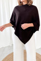 Cashmere Dawn poncho, coffee