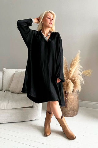 Idalia viscose dress, black