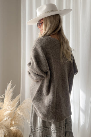 Irene alpaca blend jumper, taupe