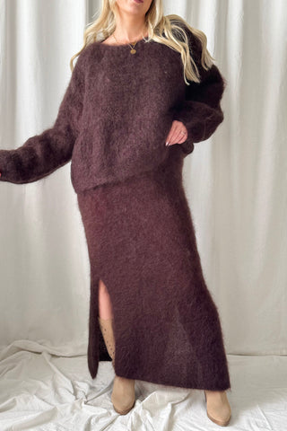 Irene mohairhame, espresso