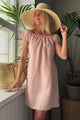 Isabel pellavamekko, sorbet pink