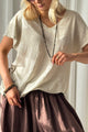 Isla linen t-shirt, sand