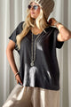 Isla linen t-shirt, smoke