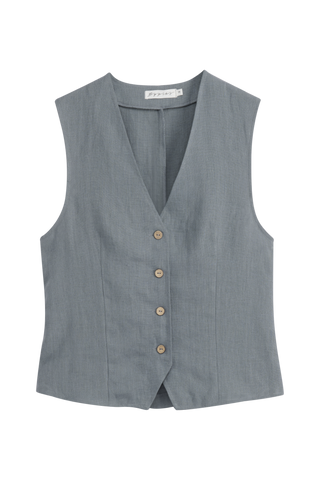 Jess pellavaliivi, smokey blue