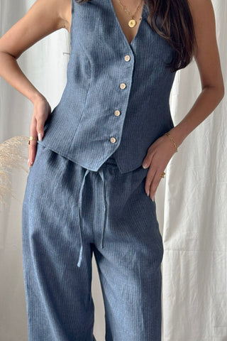 Jessica pellavaliivi, denim stripe