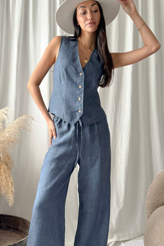 Jessica pellavaliivi, denim stripe