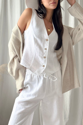 Jessica pellavaliivi, valkoinen