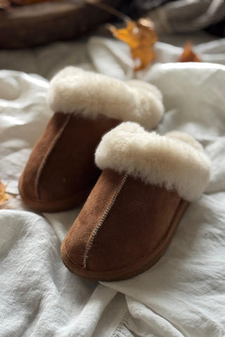 Jessica slippers, chestnut