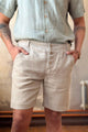 John linen shorts, natural