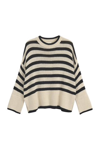 Josalie neule, off white-black