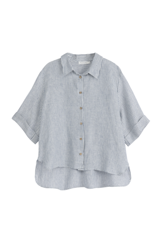 Junette pellavapaita, blue stripe