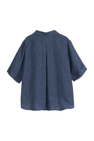 Junette linen shirt, denim stripe