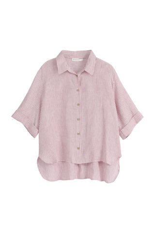 Junette pellavapaita, pink stripe