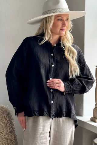 Juniee pellavapaita, musta