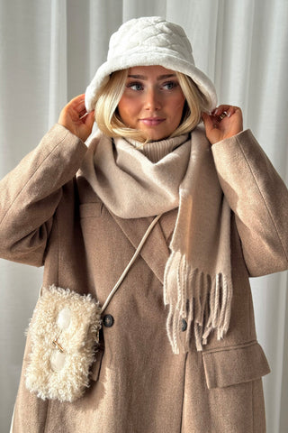 Käännettävä bucket hattu, beige/offwhite