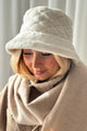 Käännettävä bucket hattu, beige/offwhite