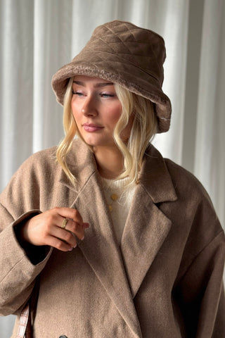 Reversible Bucket Hat, taupe