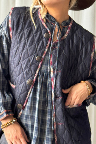 Reversible vest, burgundy