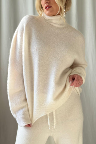 Katarine alpakka pooloneule, luonnonvalkoinen