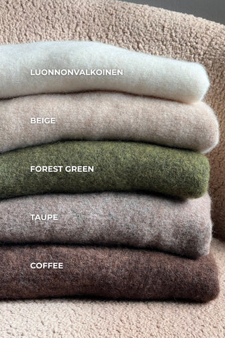 Marlene alpaca blend polo jumper, forest green