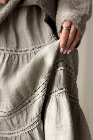 Lace Salsa pellavahame, taupe