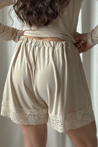 Bamboo Lace shortsit, beige