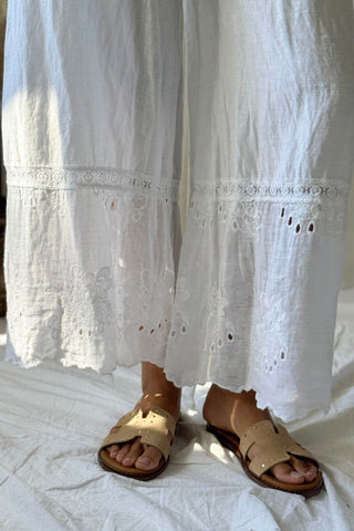 Lavinia linen pants, white