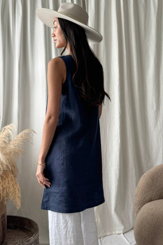 Less is More pellavamekko, navy