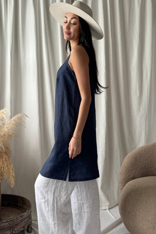 Less is More pellavamekko, navy