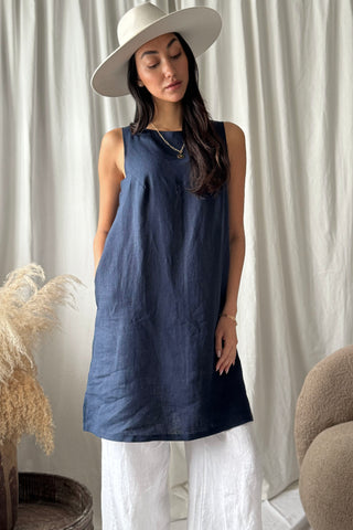 Less is More pellavamekko, navy