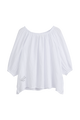 Lily linen top, white