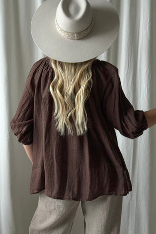 Lily pellavapaita, coffee