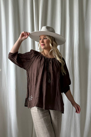 Lily pellavapaita, coffee