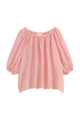 Lily linen top, baby pink