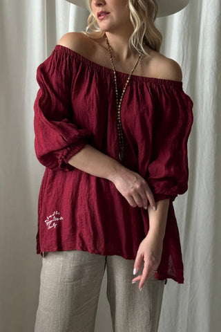 Lily pellavapaita, red wine