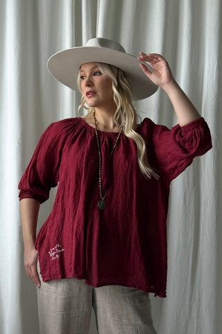 Lily pellavapaita, red wine