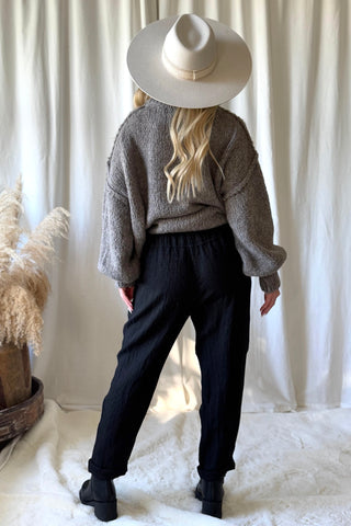 Bohemiana pellavajoggerit, musta