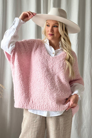 Lissy knit vest, baby pink