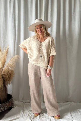 Lissy knit vest, off white