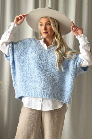 Lissy neuleliivi, sky blue