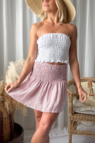 Liza pellavahame, pink stripe