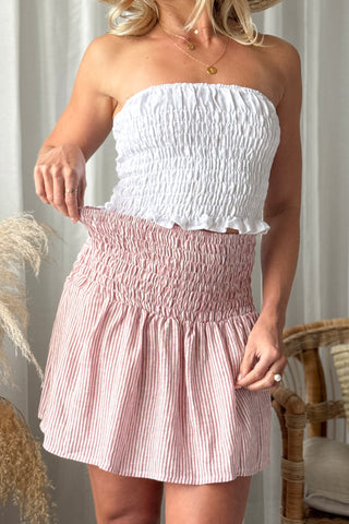 Liza pellavahame, pink stripe