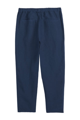 Loose linen trousers, navy