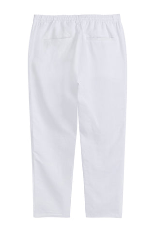 Loose linen trousers, white