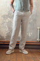 Loose linen trousers, natural