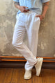Loose linen trousers, white