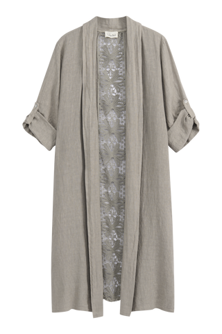 Louisa linen jacket, taupe