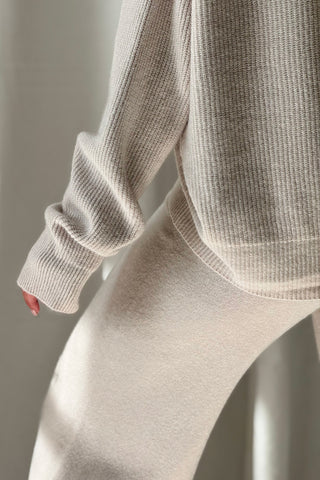 Lounge neulehousut, light beige