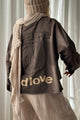 Love and Peace long sleeve T-shirt, coffee